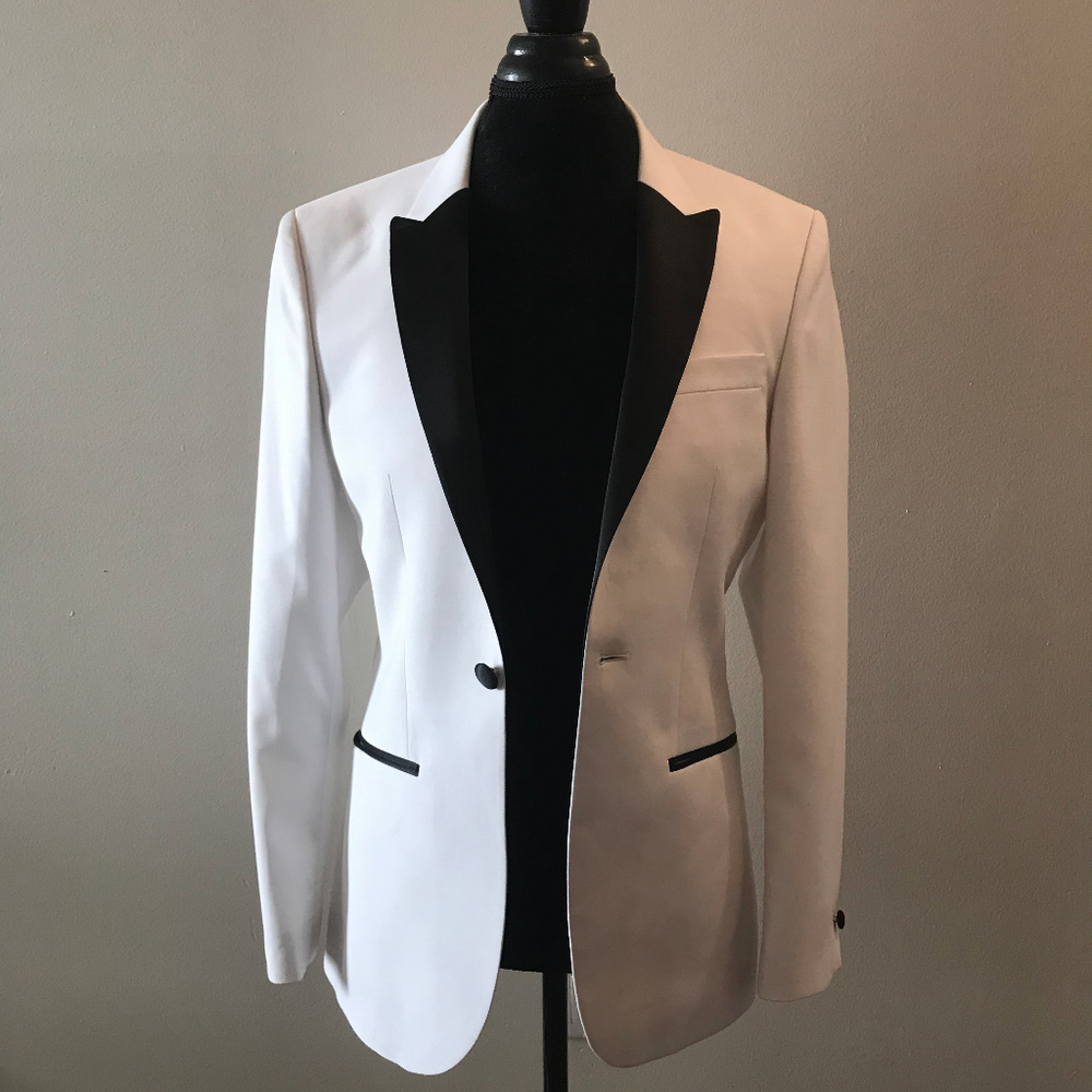 TOPMAN white tuxedo jacket